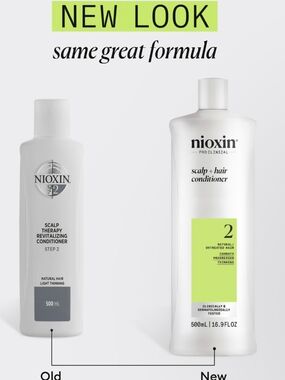 Nioxin Scalp + Hair Conditioner Step 2 — White with Lime Accent